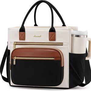 Insulated Lunch Bag Women,Wide Opening Adult Lunch Box Women,Large Leakproof Coo